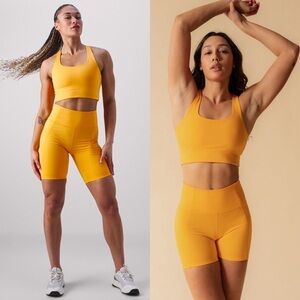 GIRLFRIEND COLLECTIVE 2Pc Set Sports Bra &‎ High Rise Compression Bike Shorts XS